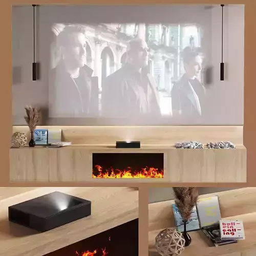 TV wall with Xiaomi laser projector