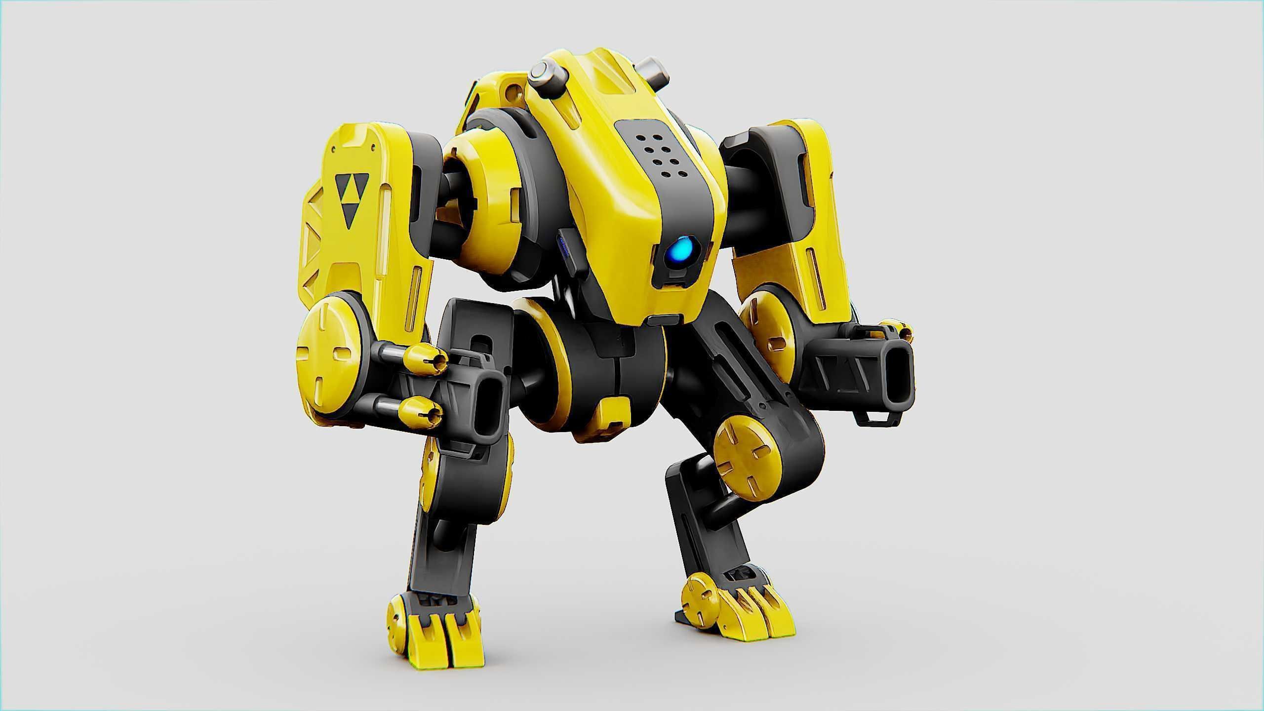 MILITARY BOT S-200  Rigged for Unreal Engine - Unity - MIXAMO 3D model_3