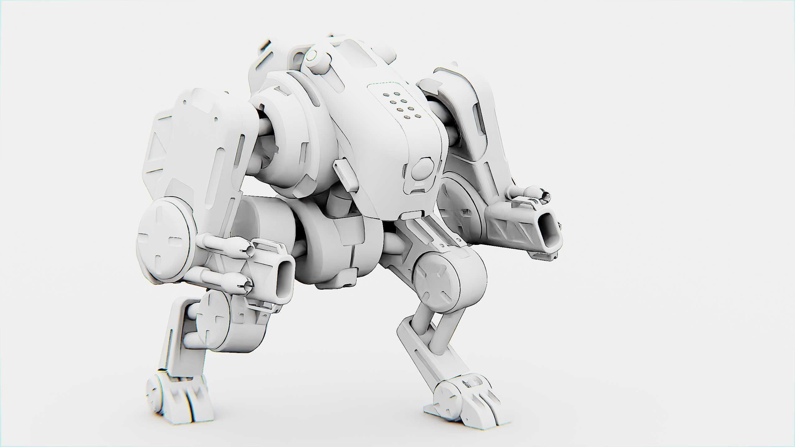 MILITARY BOT S-200  Rigged for Unreal Engine - Unity - MIXAMO 3D model_32