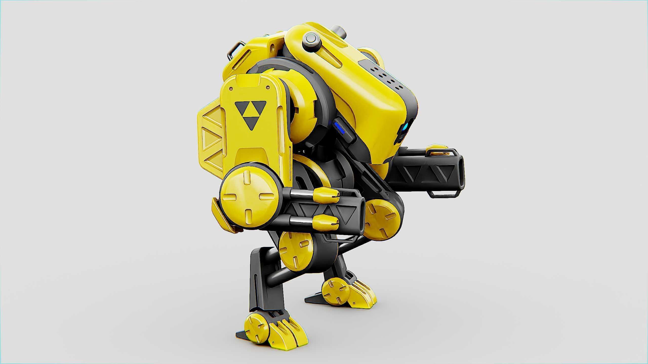 MILITARY BOT S-200  Rigged for Unreal Engine - Unity - MIXAMO 3D model_18