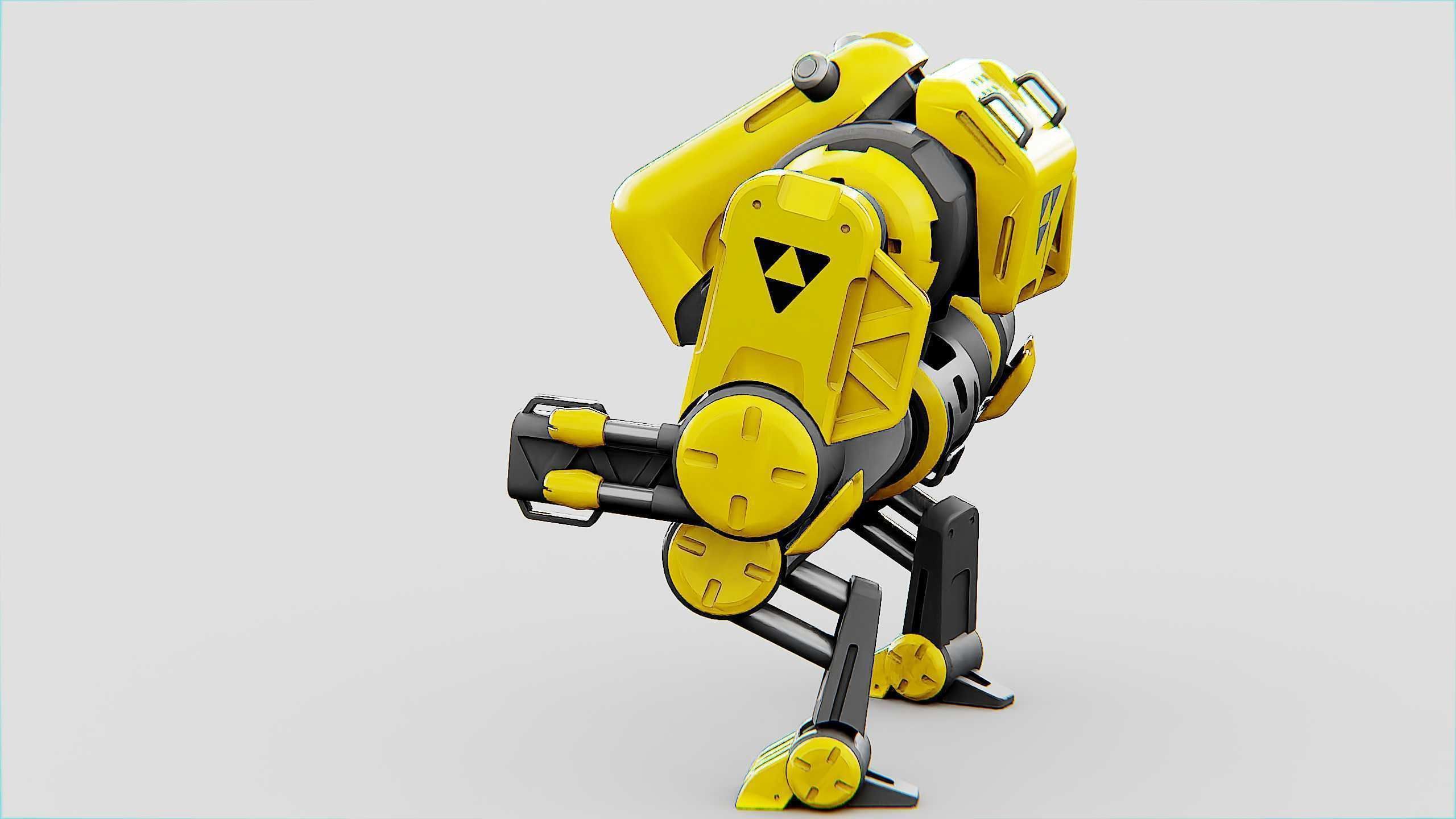 MILITARY BOT S-200  Rigged for Unreal Engine - Unity - MIXAMO 3D model_10