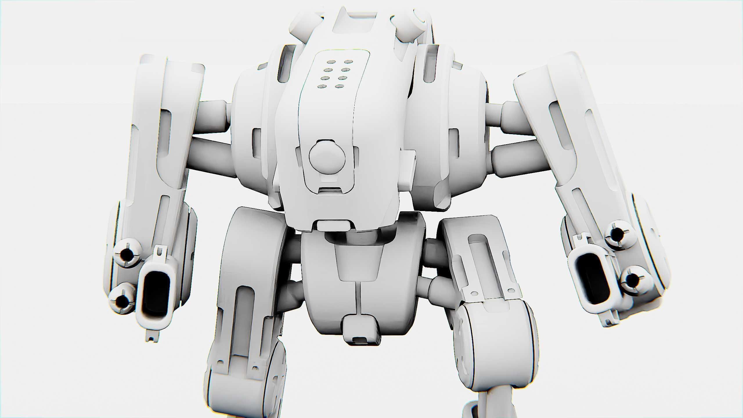 MILITARY BOT S-200  Rigged for Unreal Engine - Unity - MIXAMO 3D model_34