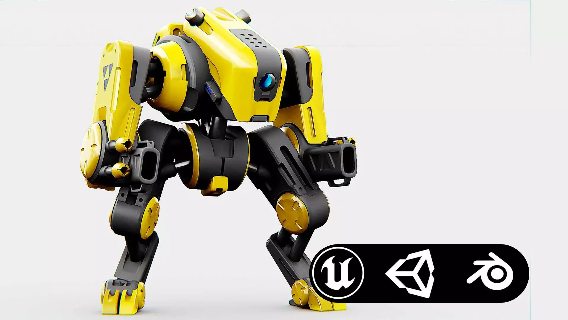 MILITARY BOT S-200  Rigged for Unreal Engine - Unity - MIXAMO 3D model_0