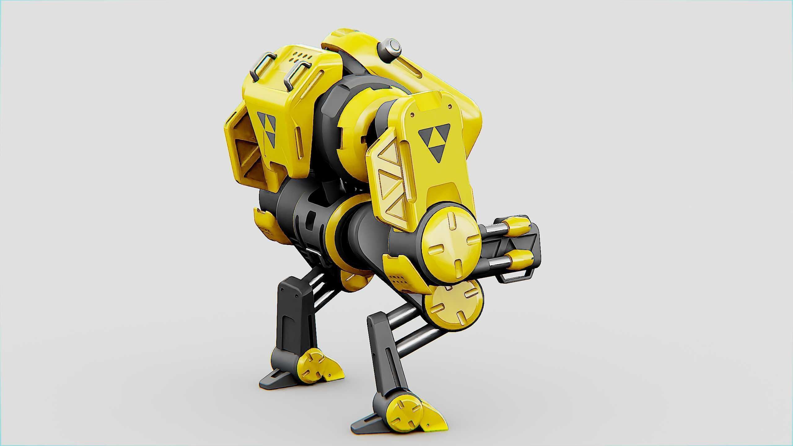MILITARY BOT S-200  Rigged for Unreal Engine - Unity - MIXAMO 3D model_16