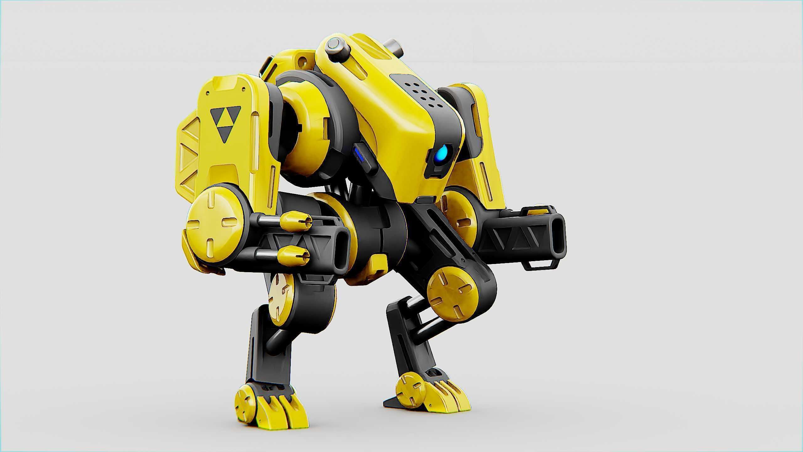 MILITARY BOT S-200  Rigged for Unreal Engine - Unity - MIXAMO 3D model_2