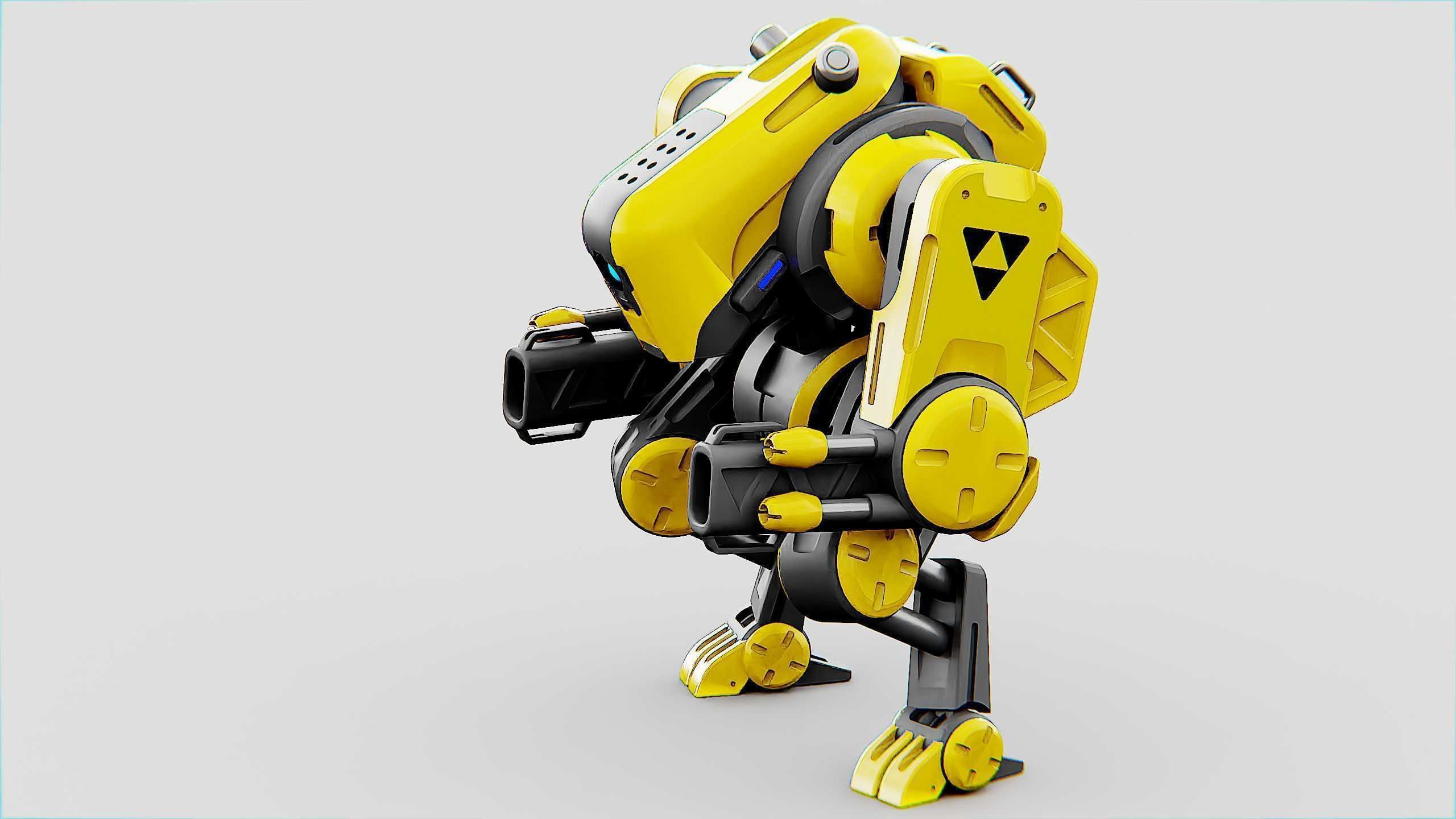 MILITARY BOT S-200  Rigged for Unreal Engine - Unity - MIXAMO 3D model_8