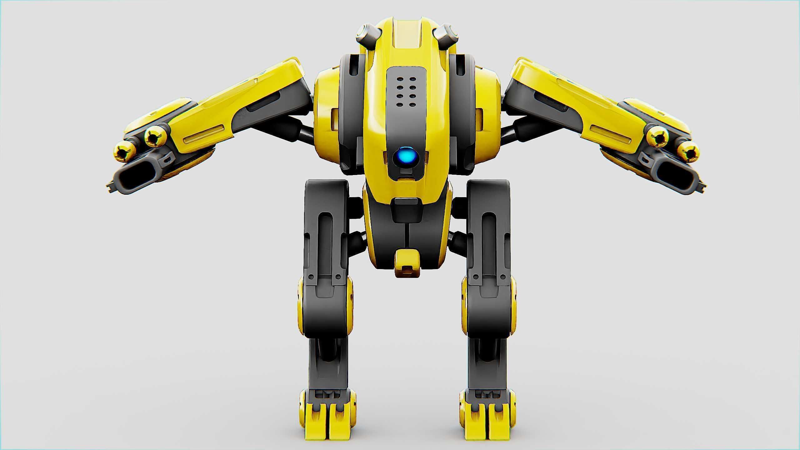 MILITARY BOT S-200  Rigged for Unreal Engine - Unity - MIXAMO 3D model_24