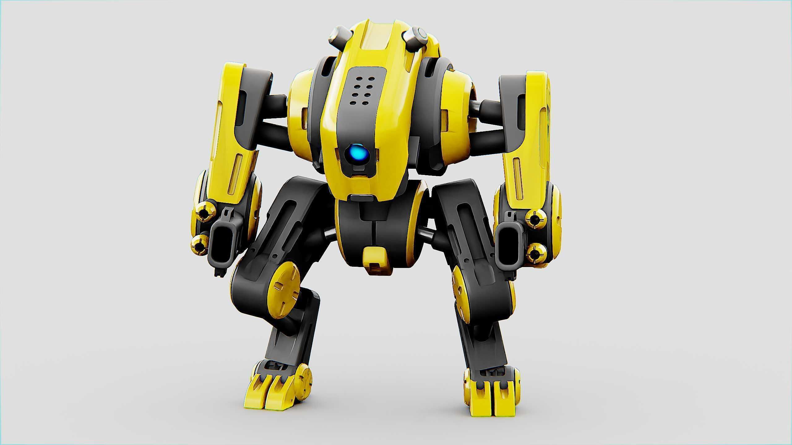 MILITARY BOT S-200  Rigged for Unreal Engine - Unity - MIXAMO 3D model_5