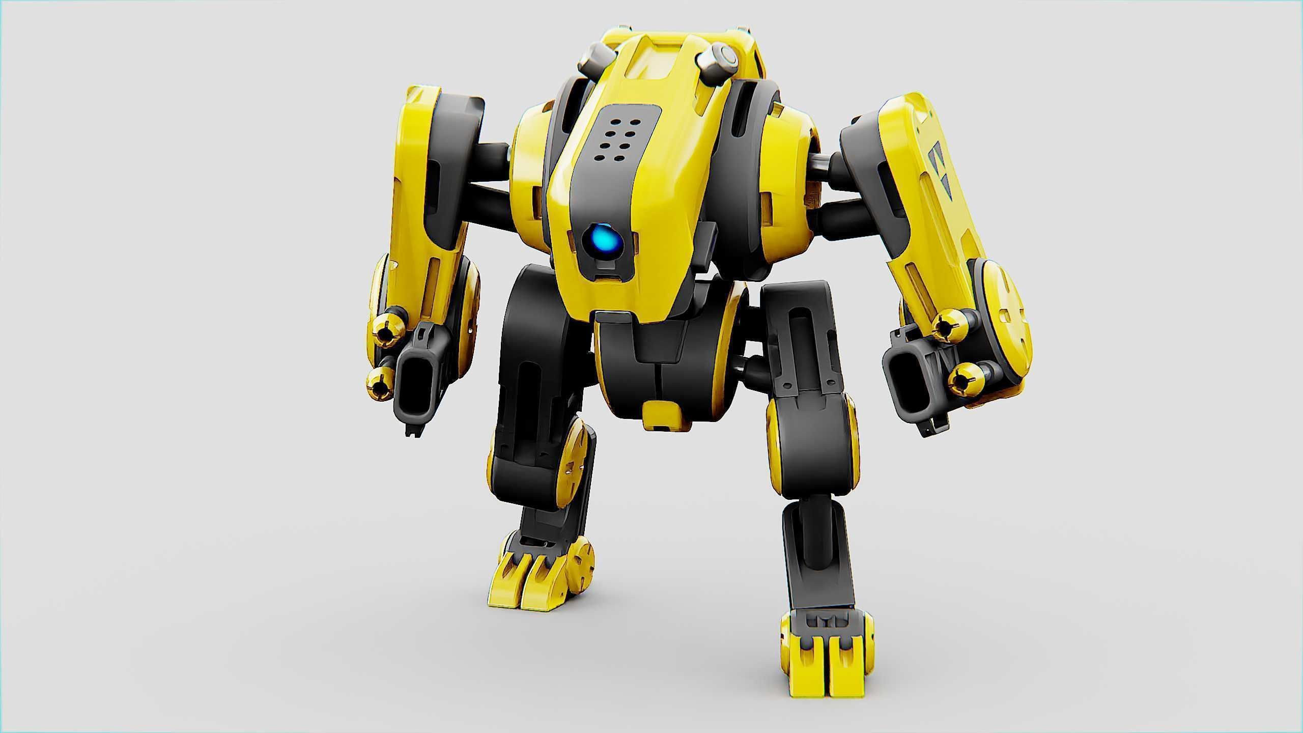 MILITARY BOT S-200  Rigged for Unreal Engine - Unity - MIXAMO 3D model_28