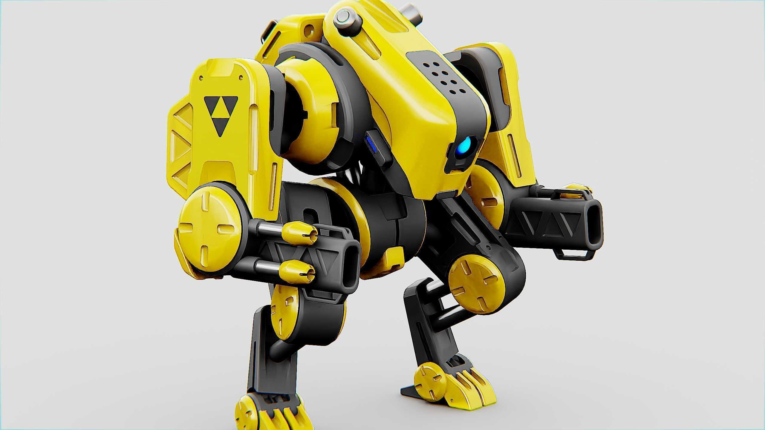 MILITARY BOT S-200  Rigged for Unreal Engine - Unity - MIXAMO 3D model_19