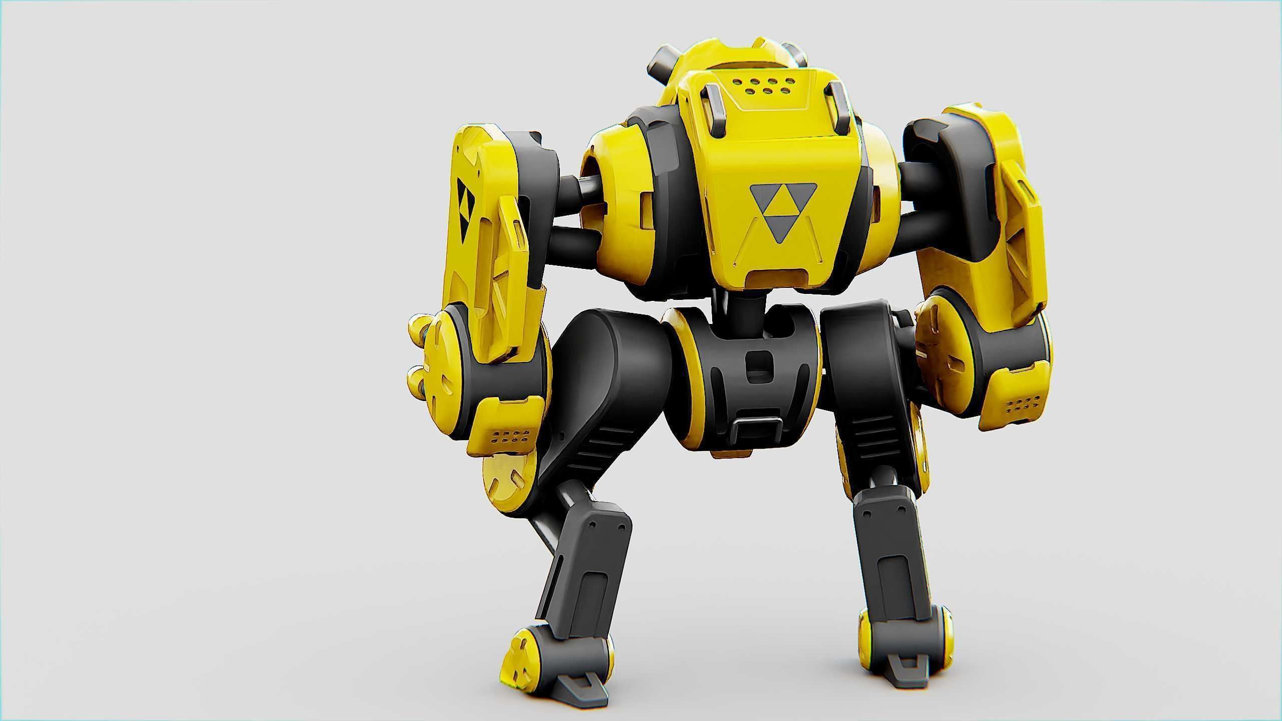 MILITARY BOT S-200  Rigged for Unreal Engine - Unity - MIXAMO 3D model_13