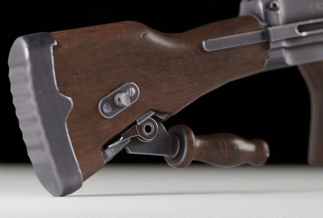 BREN MkI Light Machinegun  - Game and VFX-Ready Low-poly 3D model_5