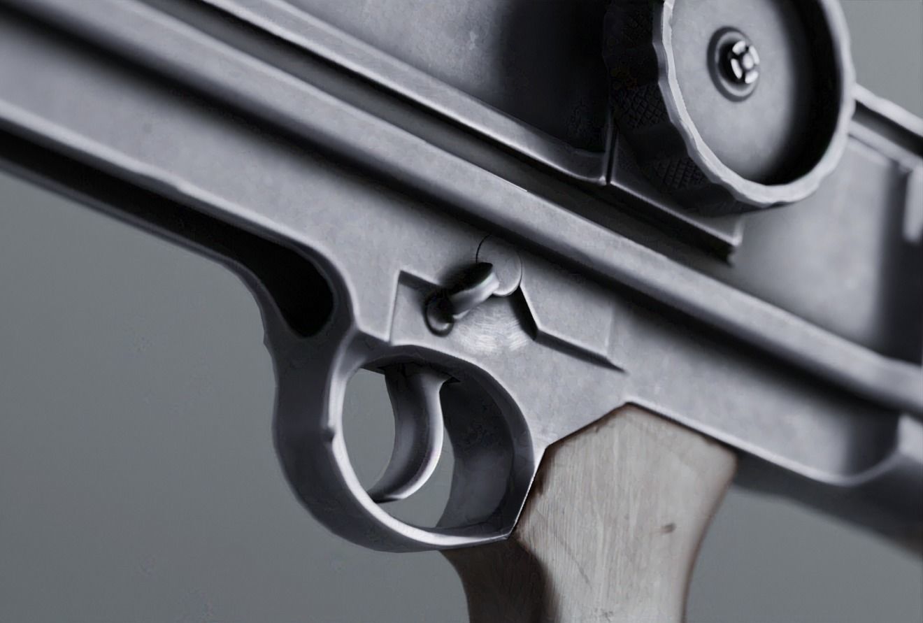 BREN MkI Light Machinegun  - Game and VFX-Ready Low-poly 3D model_7