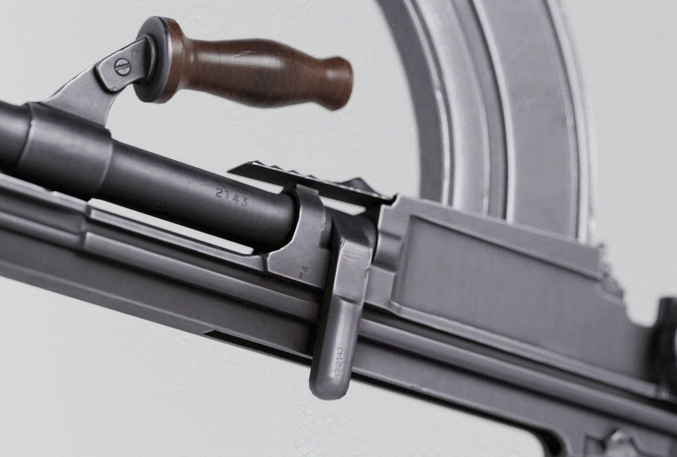 BREN MkI Light Machinegun  - Game and VFX-Ready Low-poly 3D model_4