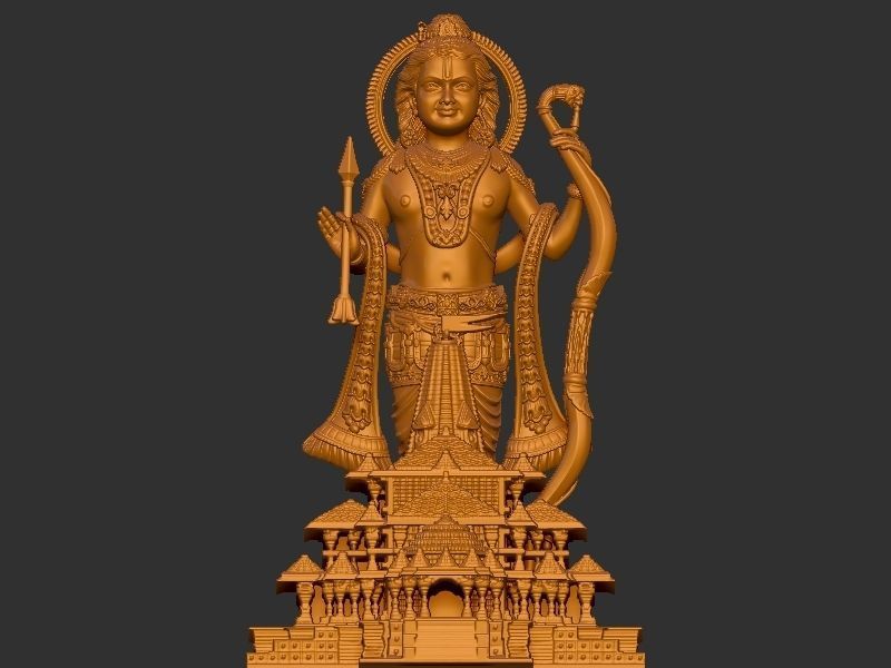 Ramlala with Temple 3D print model_15