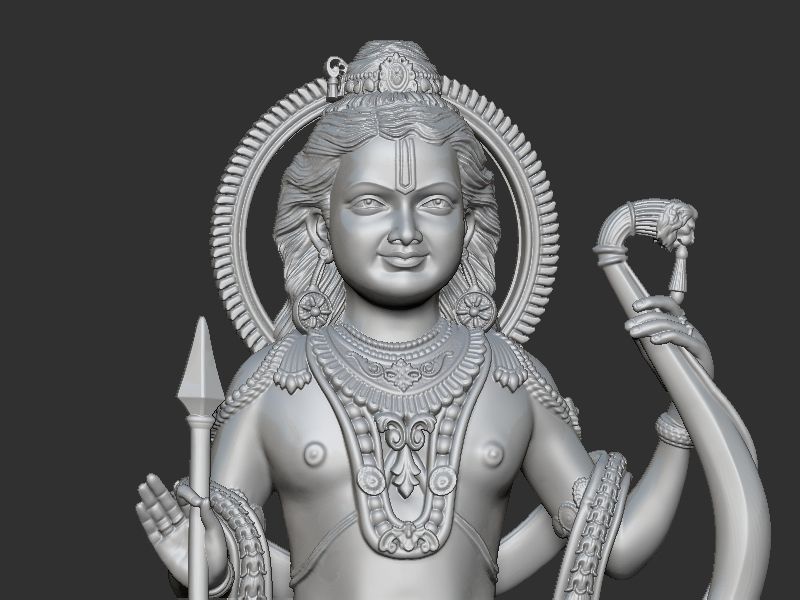 Ramlala with Temple 3D print model_7