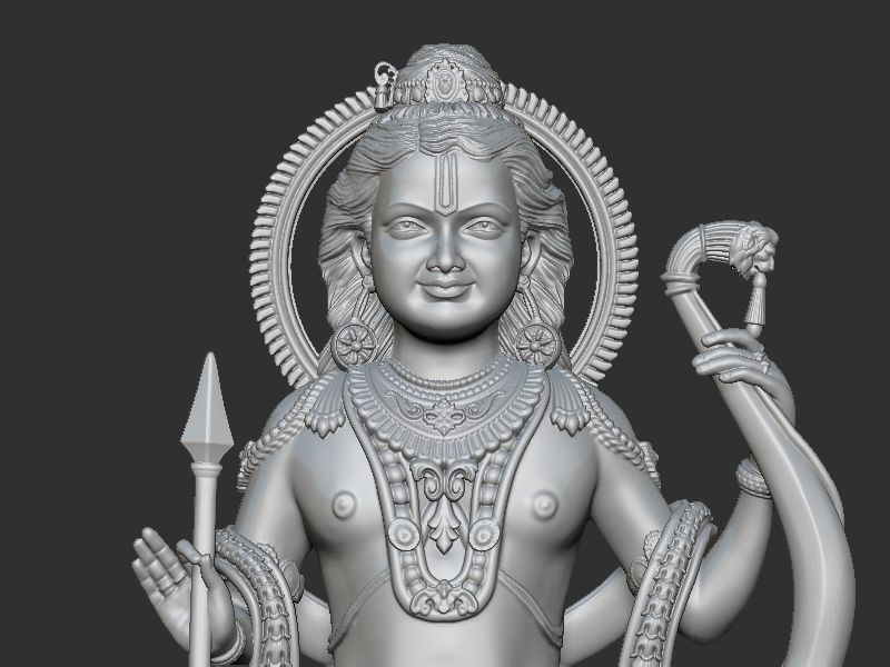 Ramlala with Temple 3D print model_6