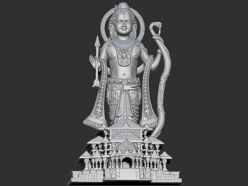 Ramlala with Temple 3D print model_14