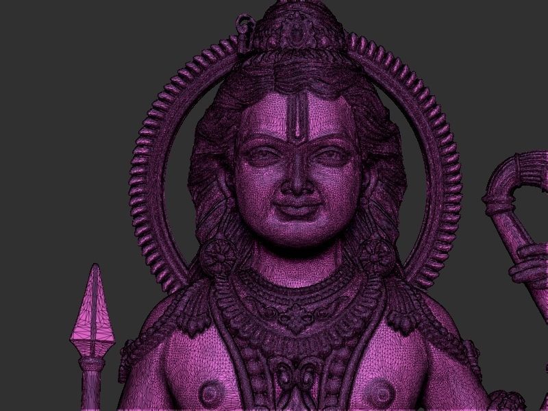 Ramlala with Temple 3D print model_24