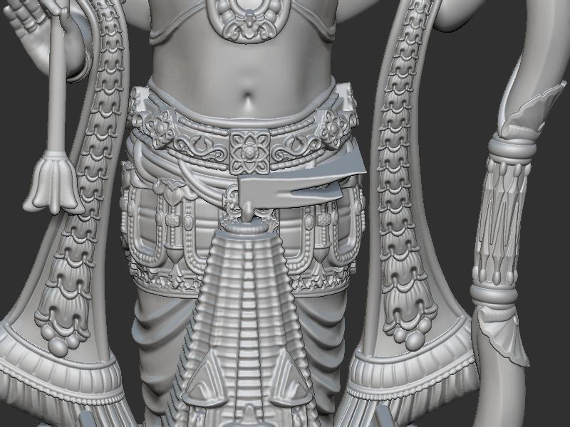 Ramlala with Temple 3D print model_9