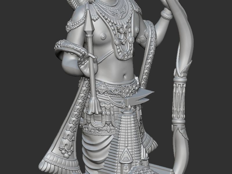 Ramlala with Temple 3D print model_11
