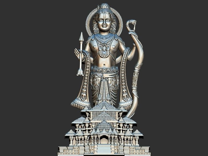 Ramlala with Temple 3D print model_16