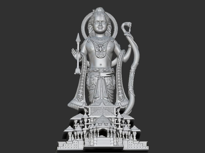 Ramlala with Temple 3D print model_4