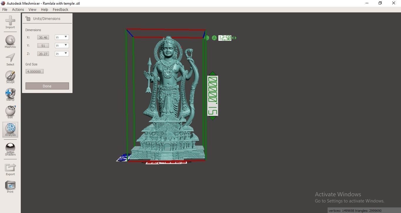 Ramlala with Temple 3D print model_27
