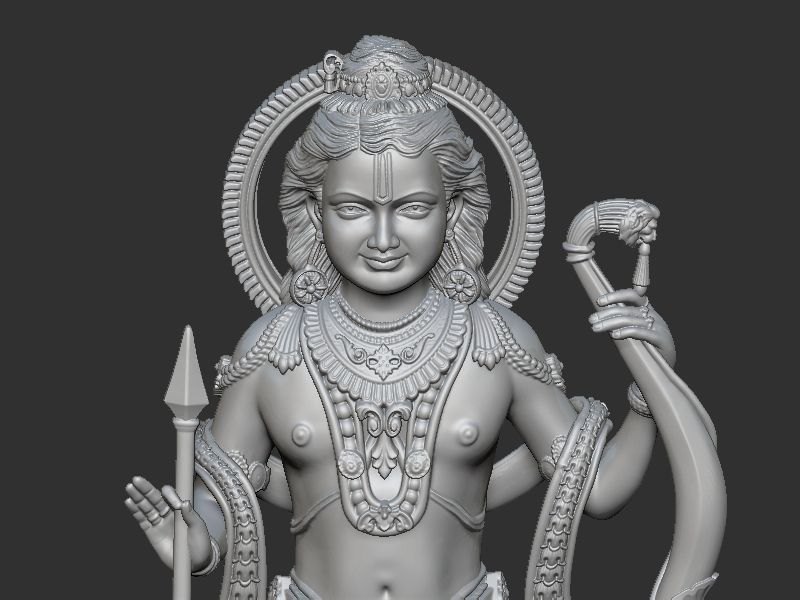 Ramlala with Temple 3D print model_13