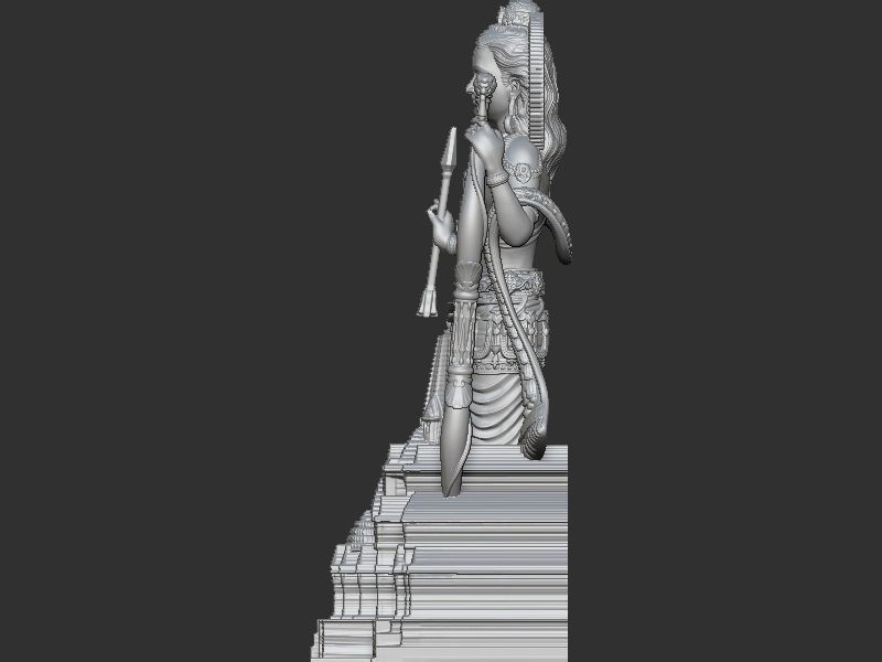 Ramlala with Temple 3D print model_3