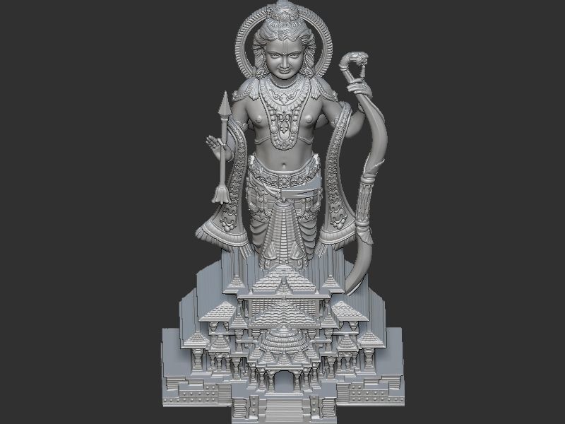 Ramlala with Temple 3D print model_18