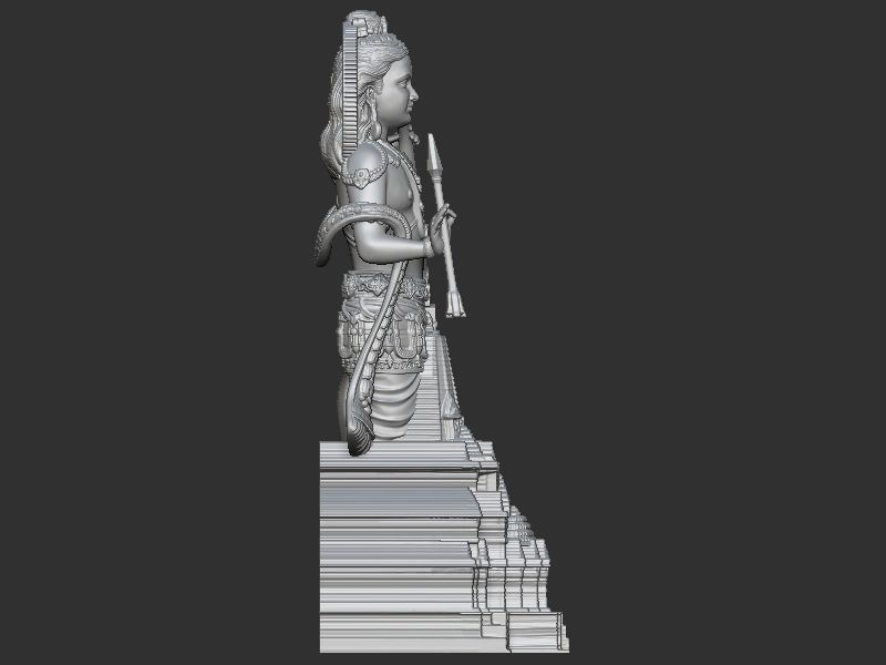 Ramlala with Temple 3D print model_1