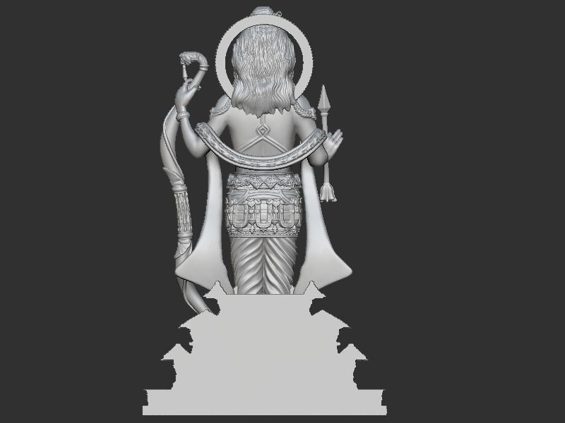Ramlala with Temple 3D print model_2