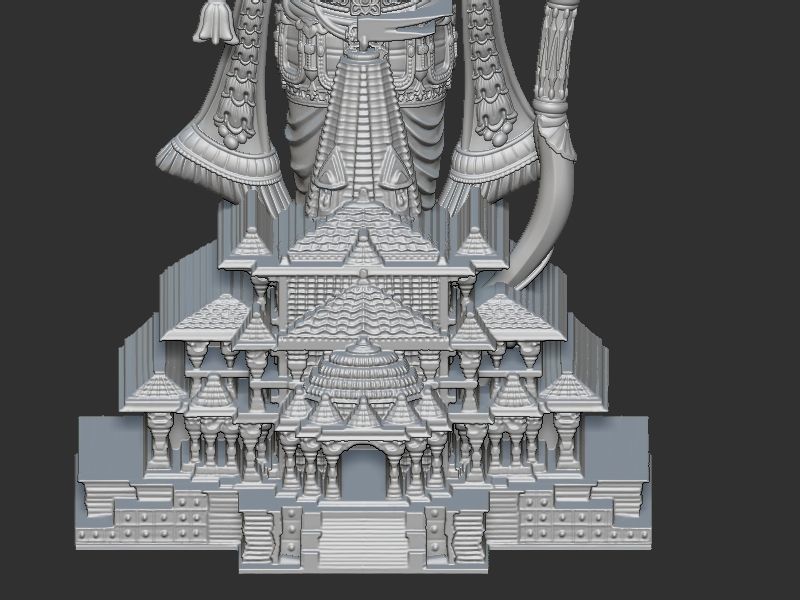 Ramlala with Temple 3D print model_10