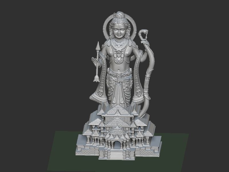 Ramlala with Temple 3D print model_19