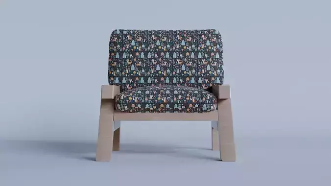 lounge chair 3d model 02