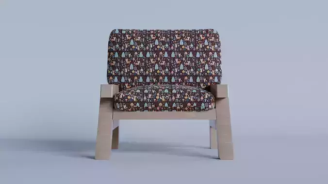 lounge chair 3d model 03