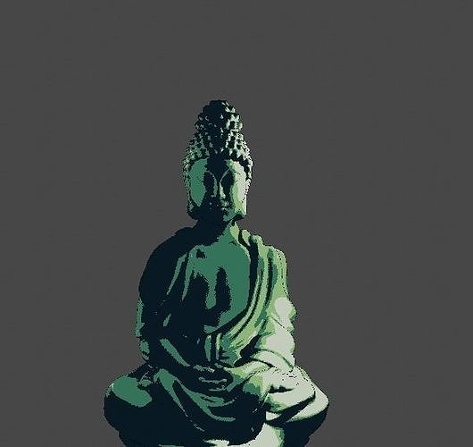 buda pxiel art 3D model