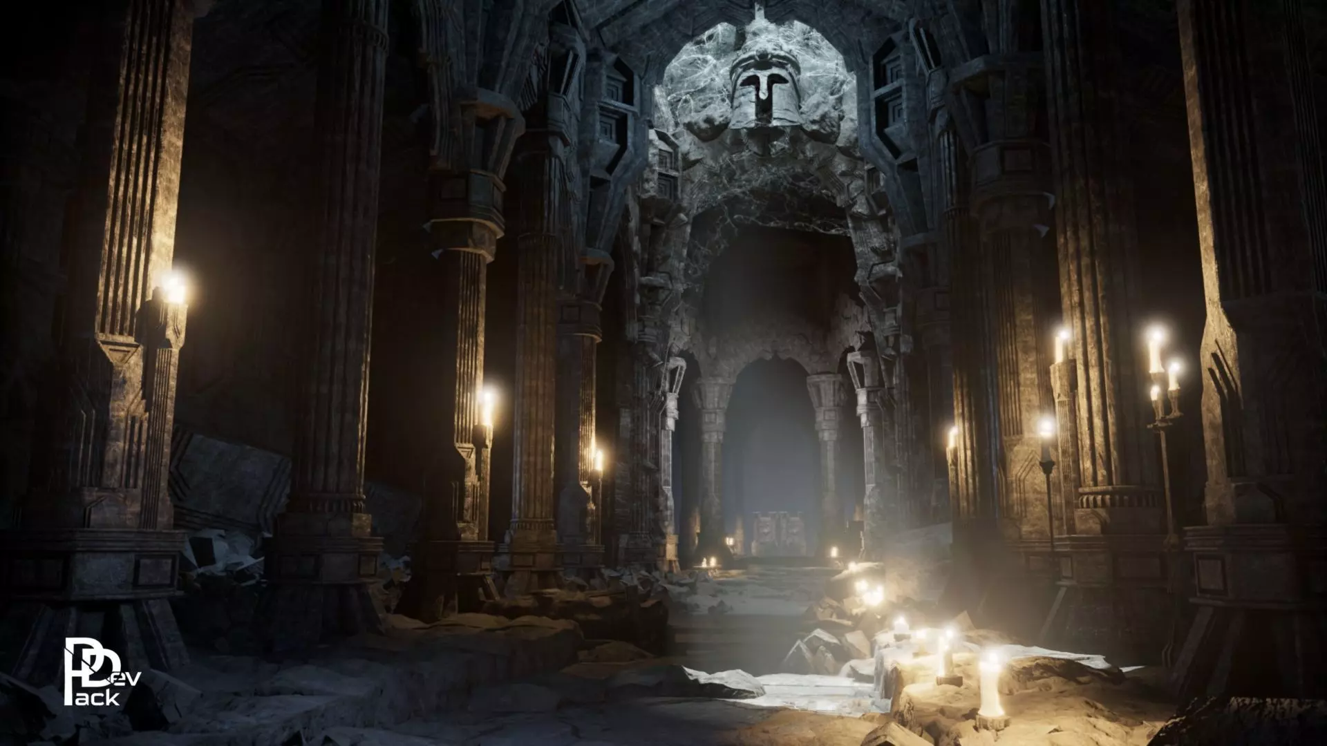 Dwarven Ruins 35 Assets Low-poly 3D model