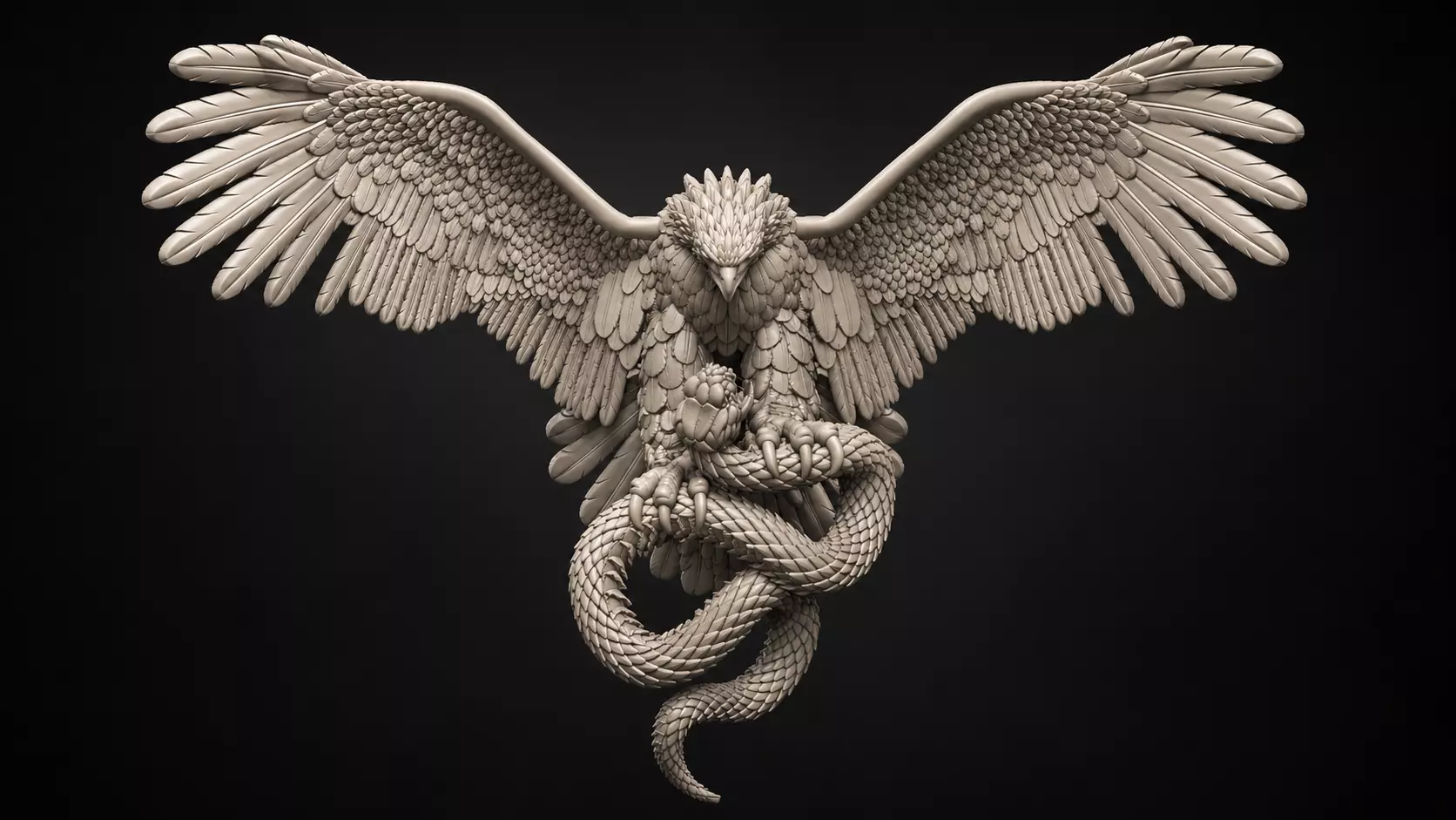 EAGLE AND SNAKE 3D print model
