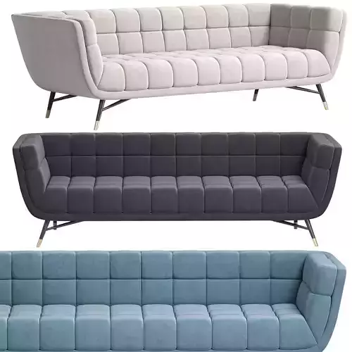 Modway Adept Velvet Sofas 3D model