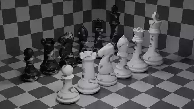 Marble Chess Pieces