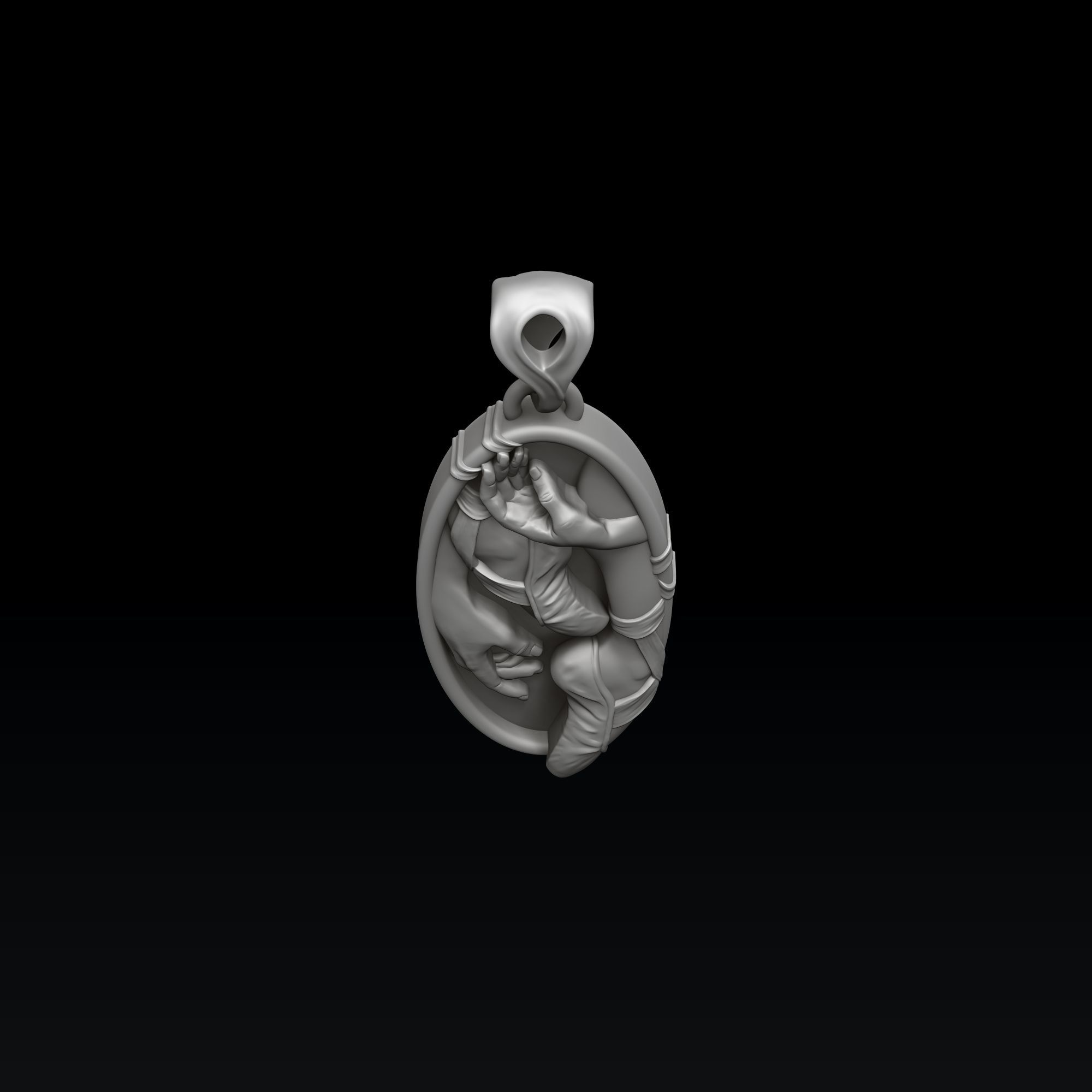 Ballet Dancer Pendant 3D print model_3