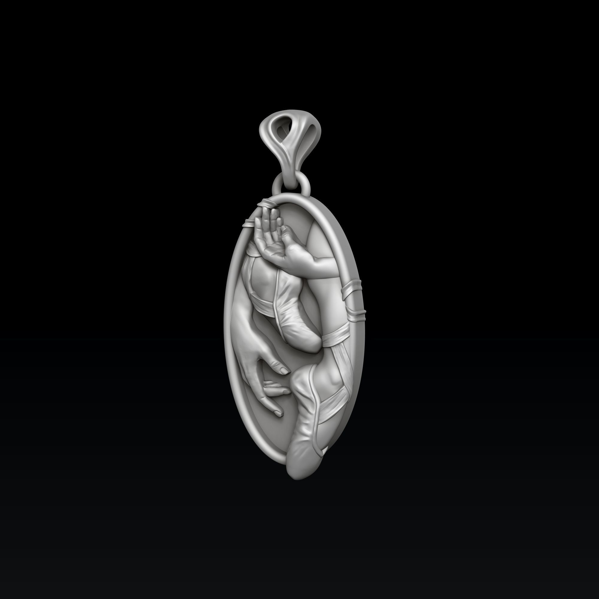 Ballet Dancer Pendant 3D print model_2