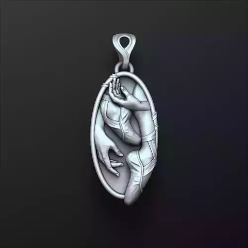 Ballet Dancer Pendant 3D print model