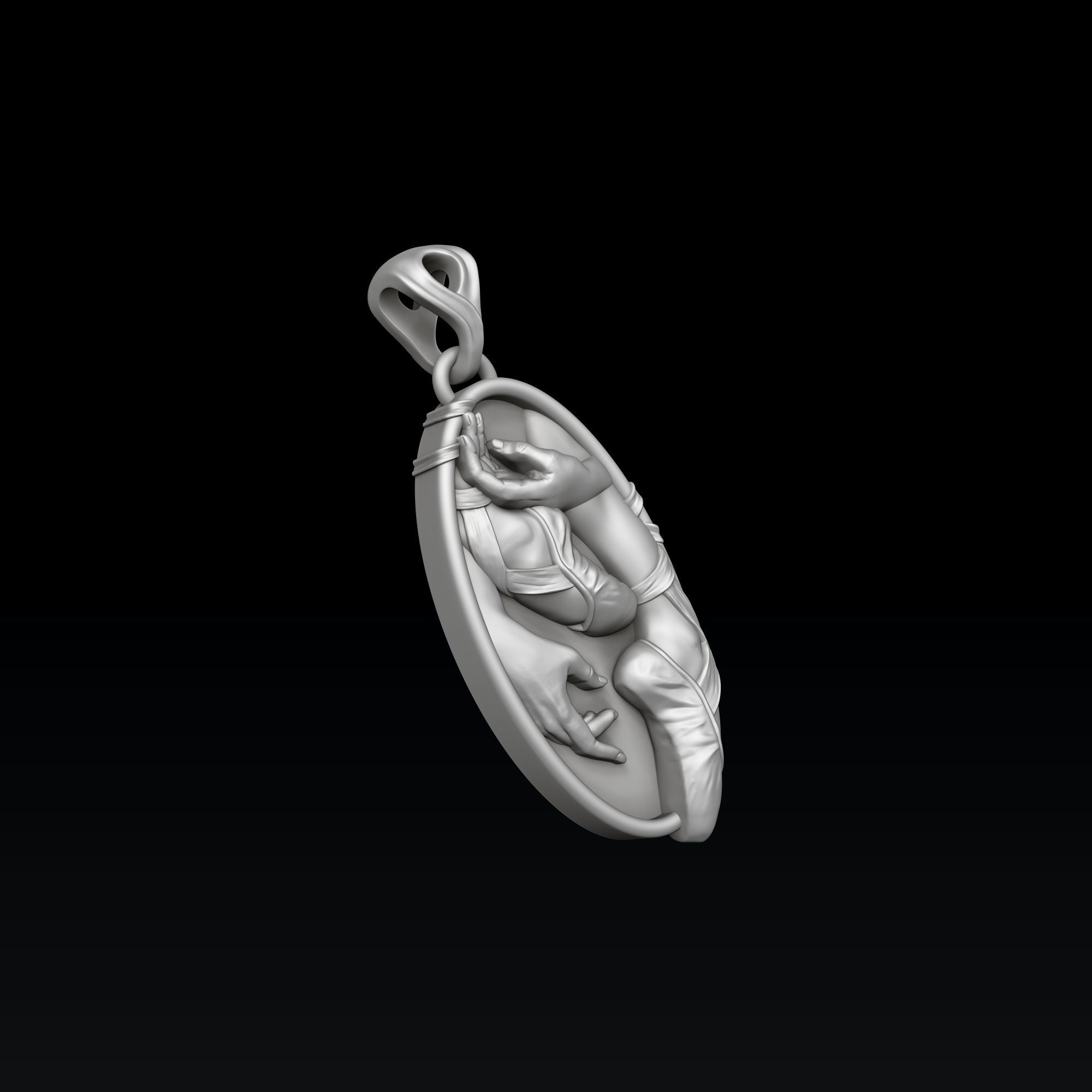 Ballet Dancer Pendant 3D print model_5
