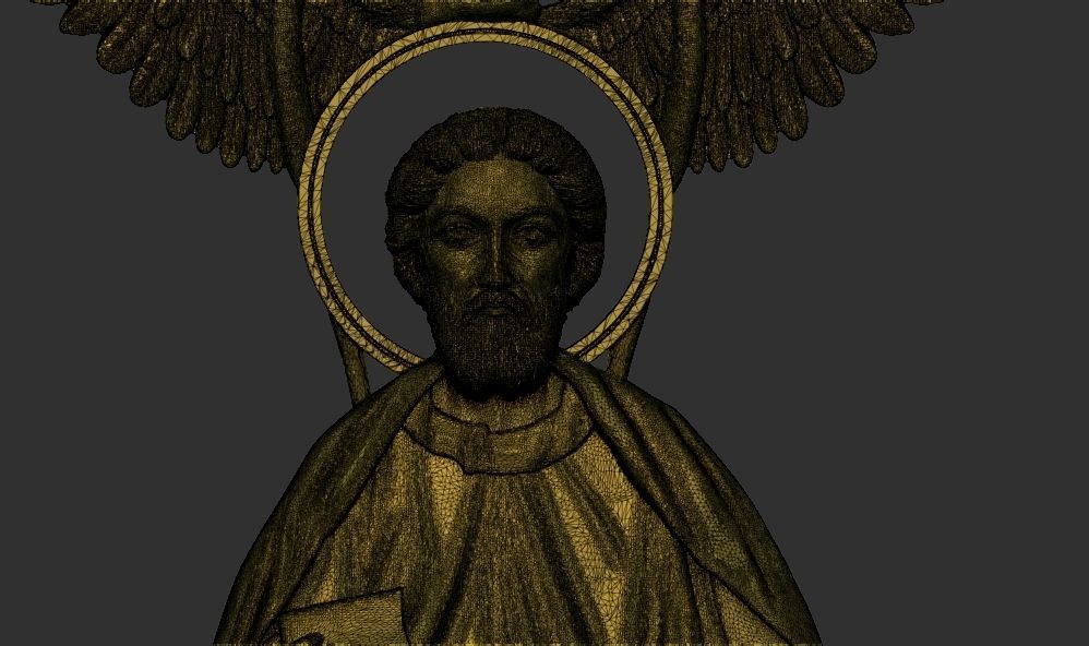 Saint Apostle Luke 3d printable model relief for cnc 3D print model_6