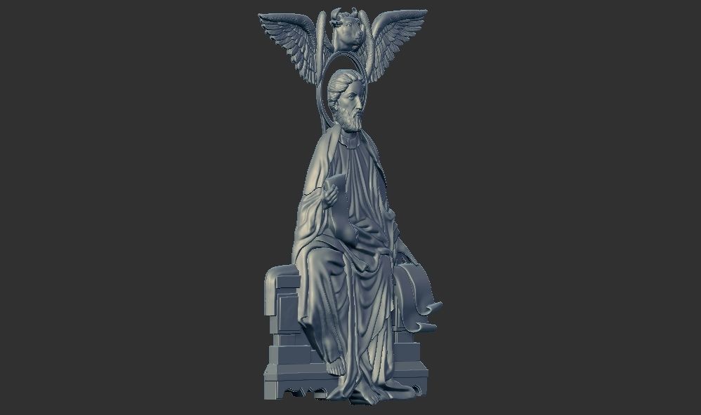 Saint Apostle Luke 3d printable model relief for cnc 3D print model_5