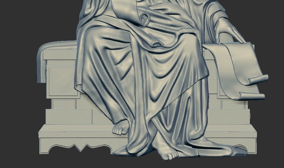 Saint Apostle Luke 3d printable model relief for cnc 3D print model_4