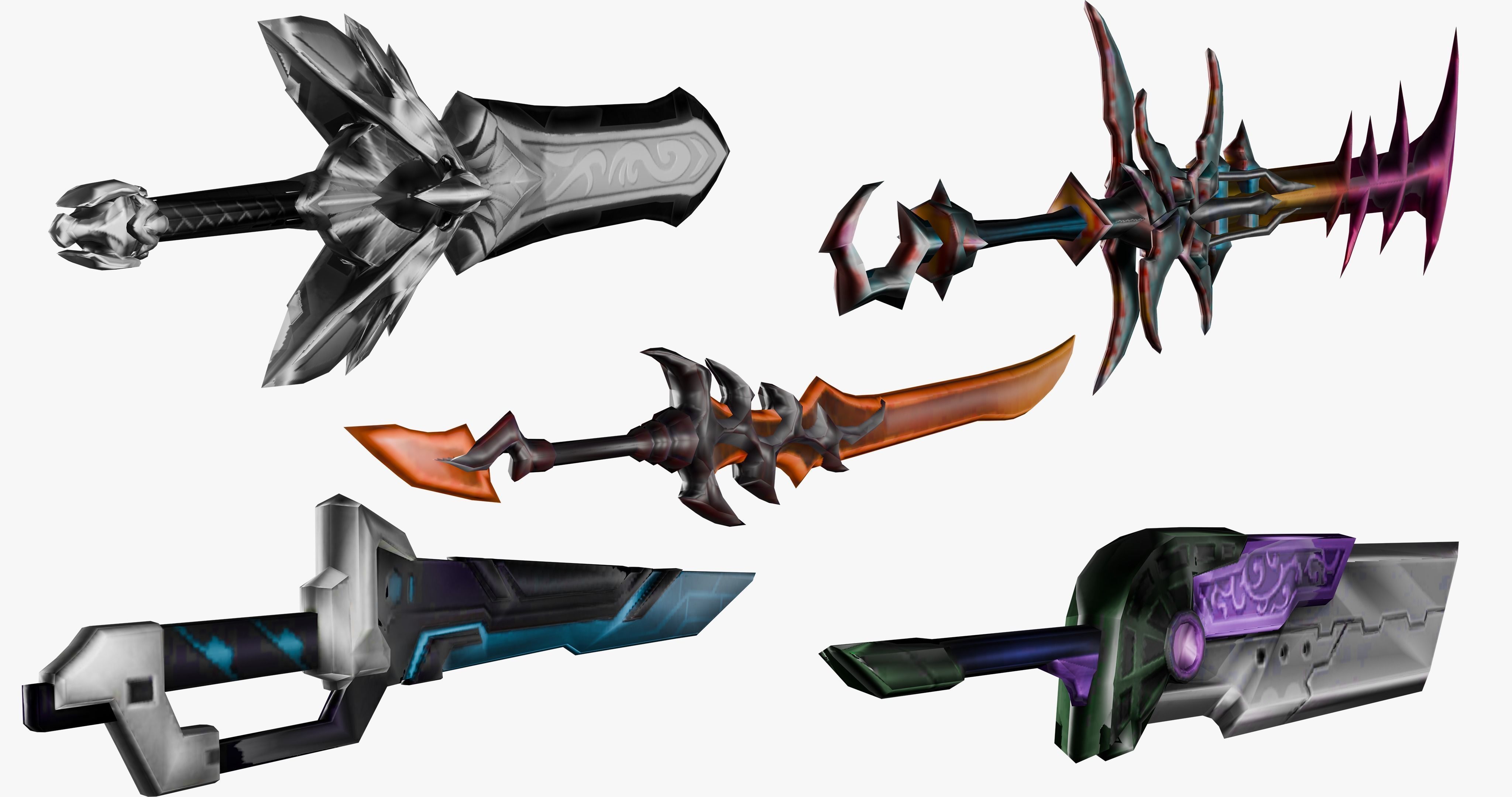 15 Stylized Sword Models Pack 1 - Low Poly Low-poly 3D model_3